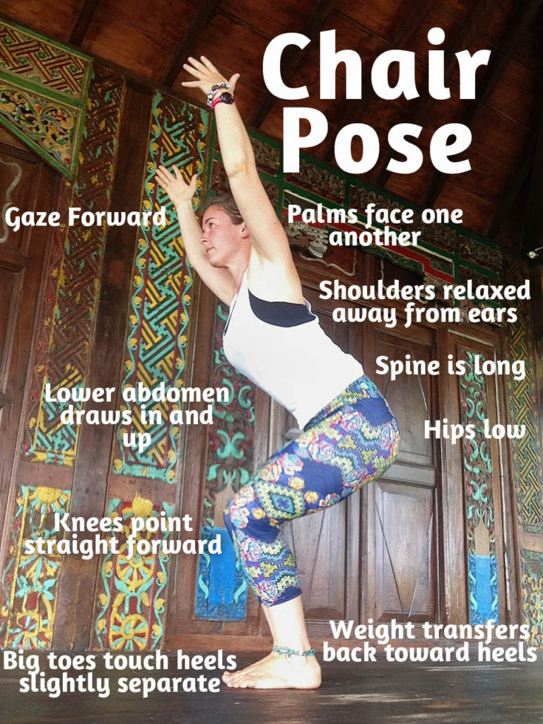 How to Teach Chair Pose infographic