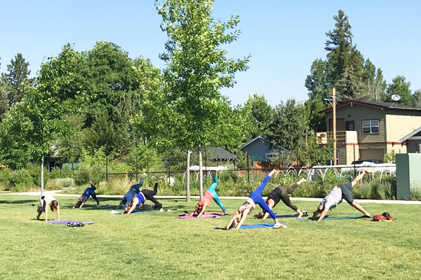 Old Mill yoga class with Free Spirit Yoga