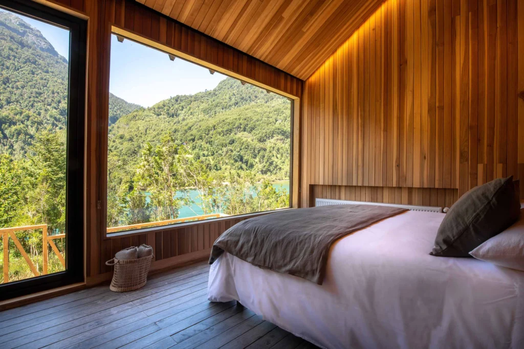 The view from your room during yoga retreat in Patagonia