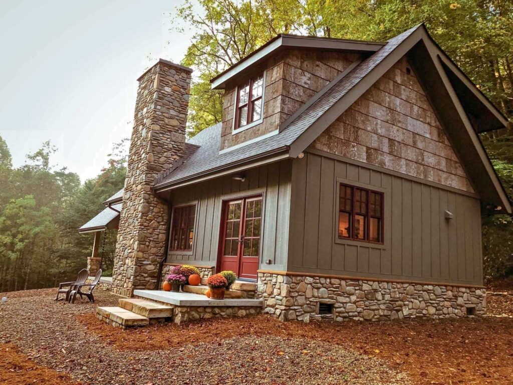 cozy cabin yoga retreat fall vibes in North Carolina