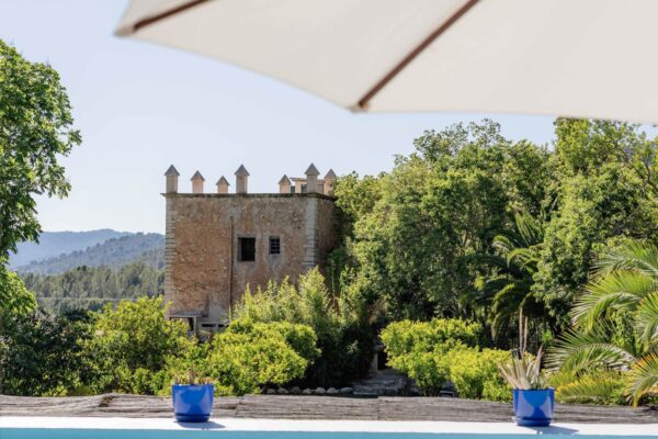 pool with a view during a yoga retreat in mallorca