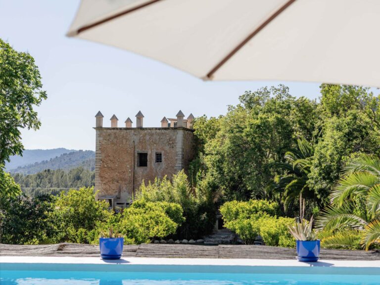 pool with a view during a yoga retreat in mallorca