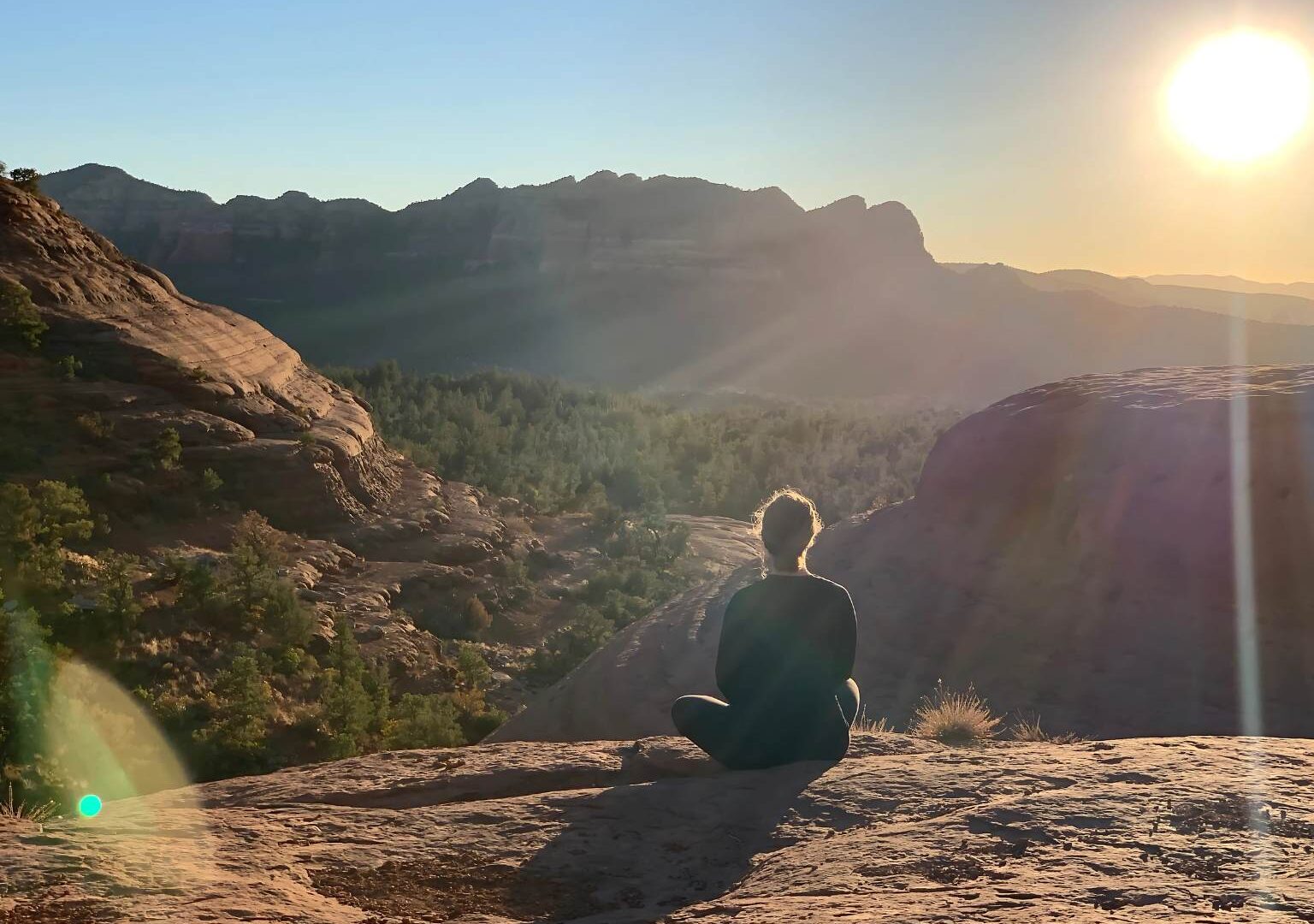 Sedona meditation at sunset and the difference between dharana and dhyana
