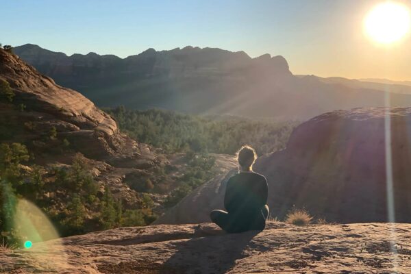 Sedona meditation at sunset and the difference between dharana and dhyana