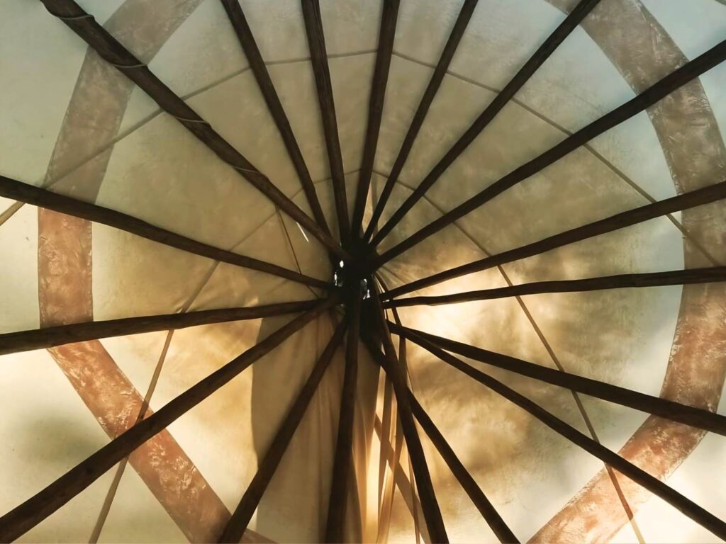 looking up inside your tipi