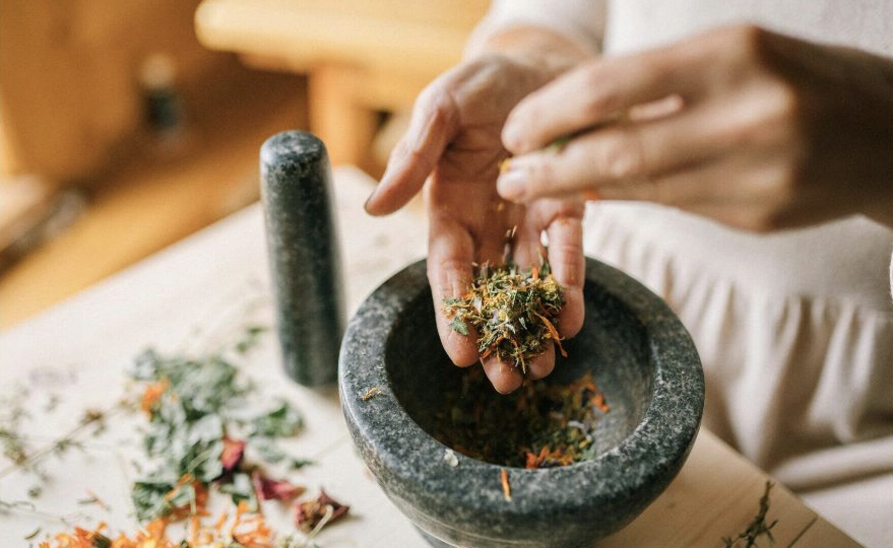 custom blended calming herbal tea for daily ritual and rest
