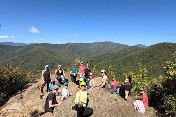north carolina women's yoga retreat group in the Blue Ridge Mountains near Asheville