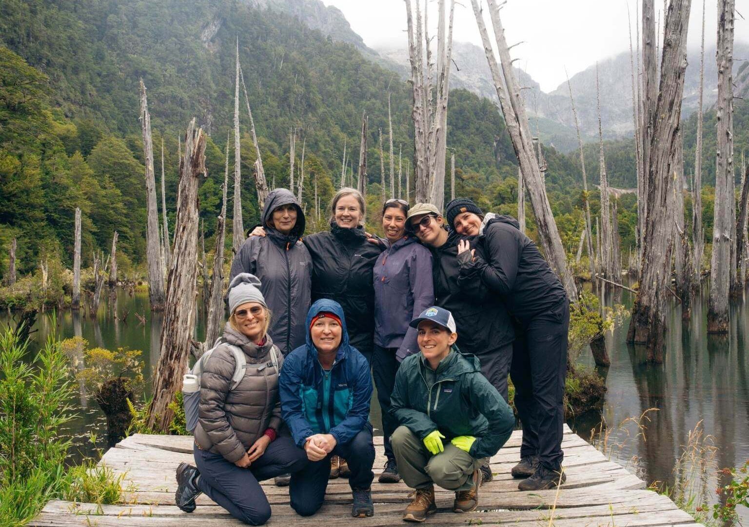 women's yoga and hiking trip in Patagonia, Alerce forest