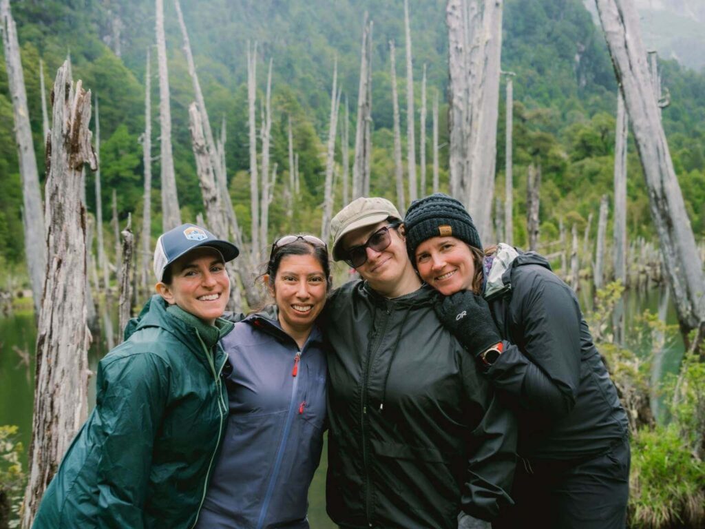 Friends at Patagonia yoga retreat