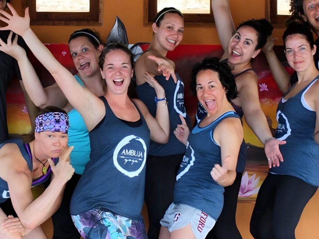 fun group of women celelbrating during yoga retreat teacher training in Nicaragua