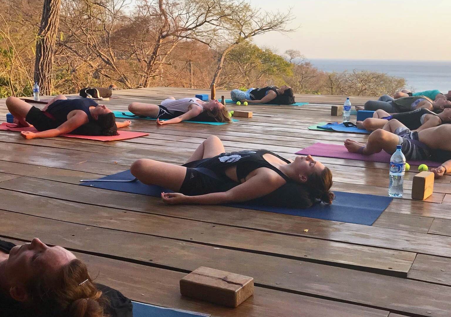yoga nidra for manifestation being taught during a yoga retreat