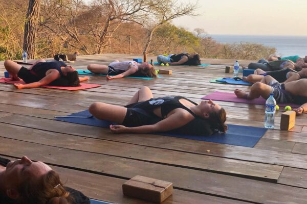 yoga nidra for manifestation being taught during a yoga retreat