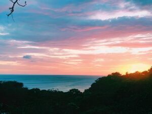 a gorgeous sunset during a women's only yoga teacher training in Nicaragua
