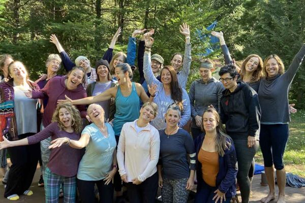 a funny retreat group pic from a retreat led by Autumn Adams