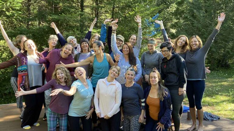 a funny retreat group pic from a retreat led by Autumn Adams