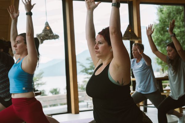 yoga teacher trainees learning to sequence and embody their practice