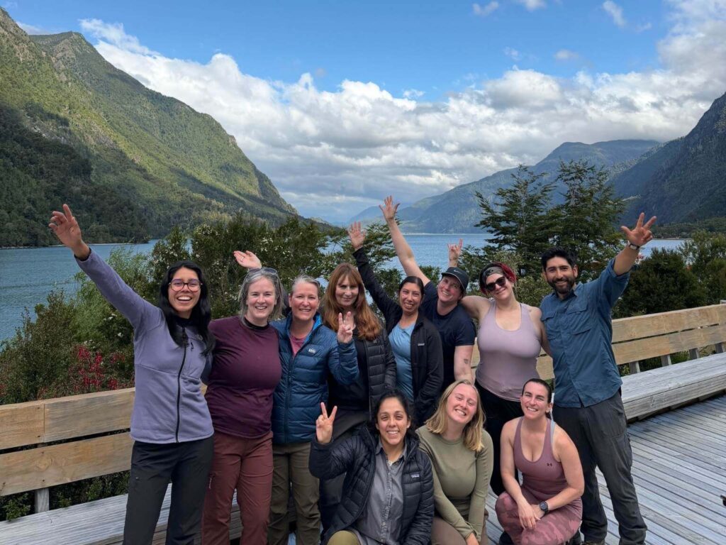 Patagonia group pic during a yoga retreat